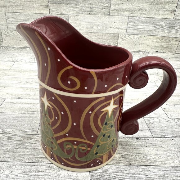2005 Demdaco Winter Carols Christmas Tree Pitcher, 40 FL OZ - Picture 1 of 6